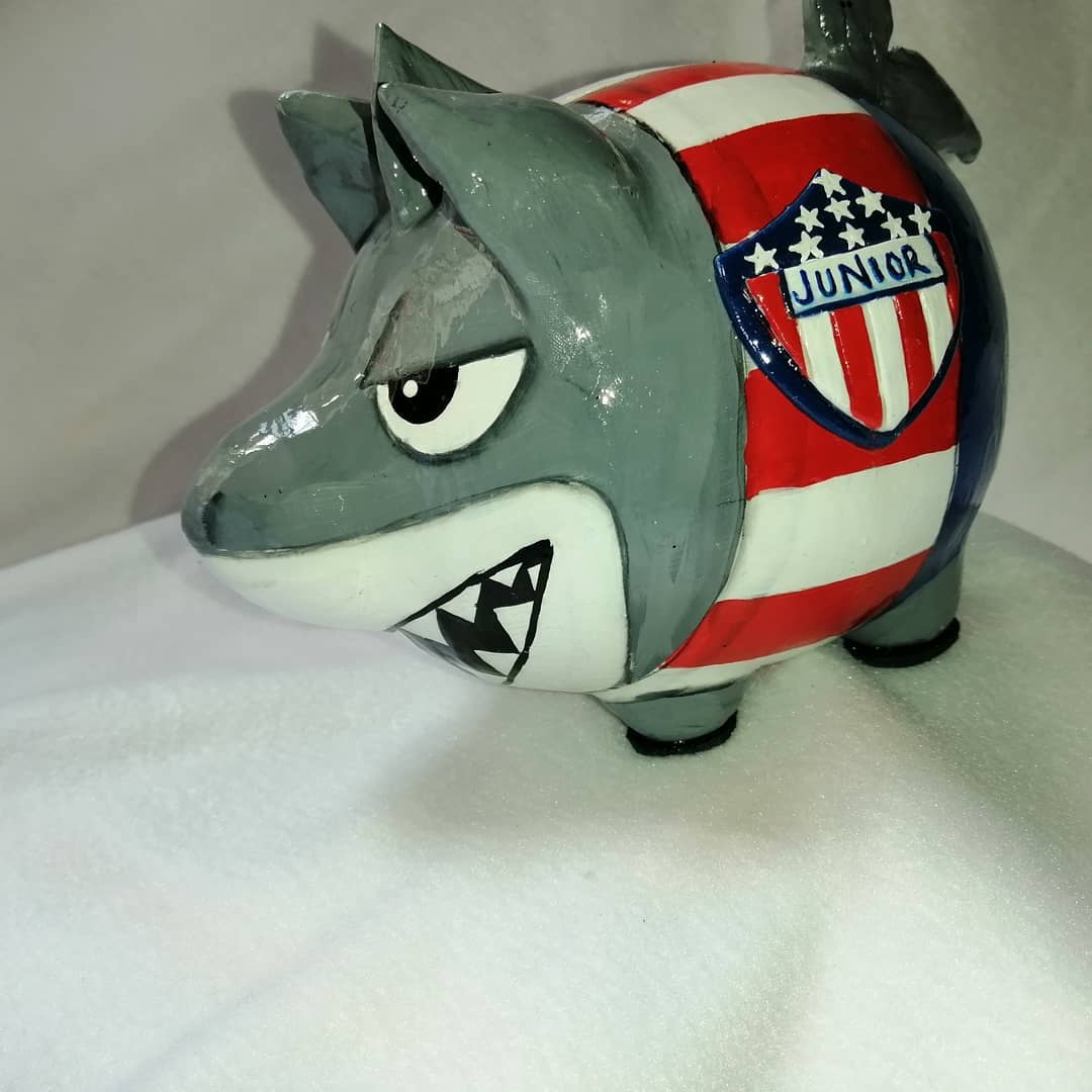 Alcancía Blanca Arcoíris